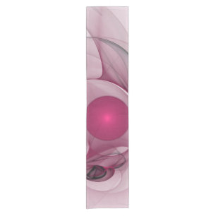 Swinging Fraktal, Moderne Abstrakte Berry Pink Art Kurzer Tischläufer