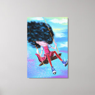 Swinging Girl Canvas Print Leinwanddruck