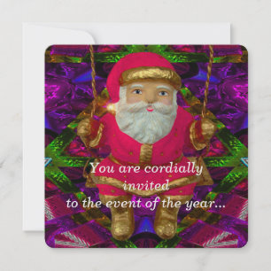 Swinging Santa 5.25" Einladungen