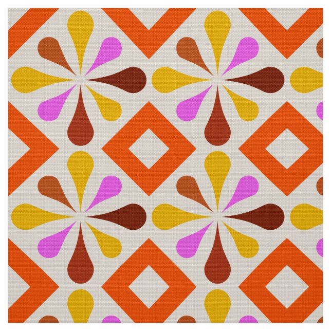 Swinging Sixties WOW! Retro-Gewebe Stoff (Muster)