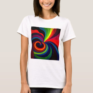 Swirbeln von Mustern - Psychedelische Kunstfarben T-Shirt