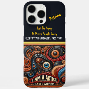 Swirbeln von Texturen und Augenkunst iPhone 16 Pro Max Hülle