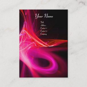 SWIRL 2 MONOGRAM Lebendig schwarz rosa rot Visitenkarte