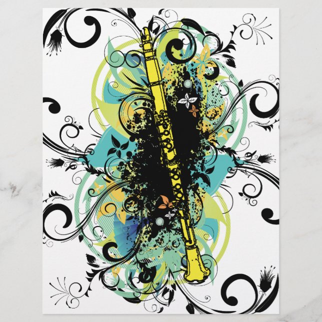 Swirl Grunge Klarinette (Vorderseite)