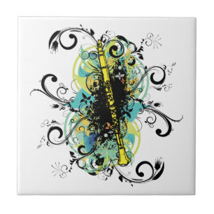 Swirl Grunge Klarinette Fliese