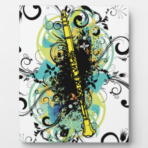 Swirl Grunge Klarinette Fotoplatte