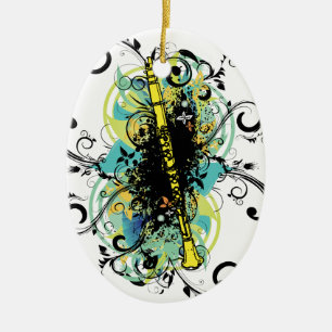 Swirl Grunge Klarinette Keramikornament
