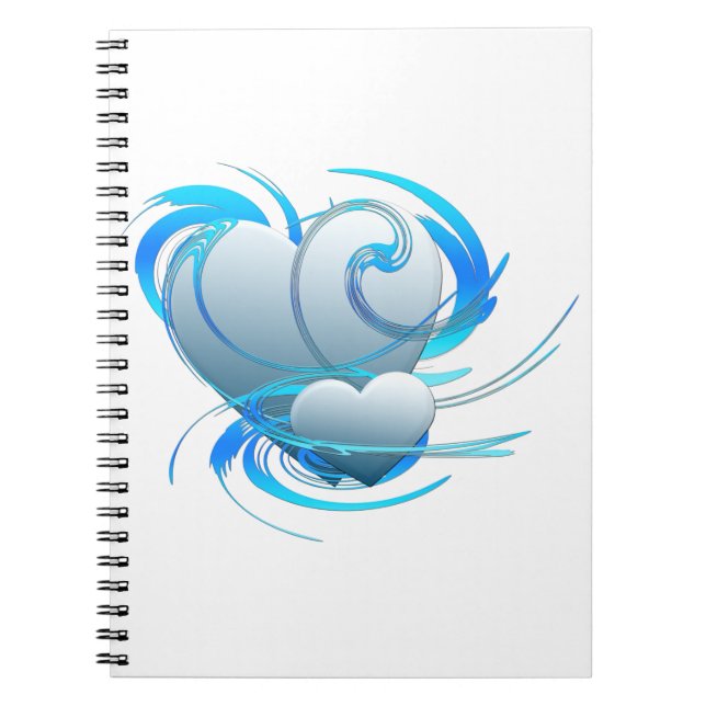 Swirl Hearts Notizblock (Vorderseite)