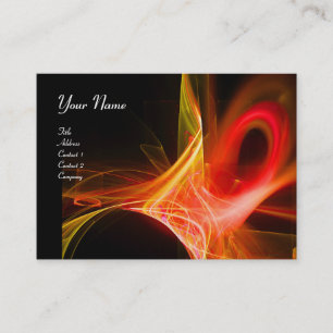 SWIRL MONOGRAM Lebendig schwarz rosa rot Visitenkarte