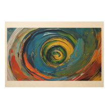 Swirl of Life : Art moderne de mur de bois