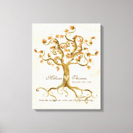 Swirl Tree Roots Antike Hochzeit im Herbst Geschen Leinwanddruck