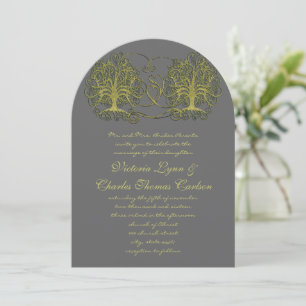 Swirl Tree Roots of Liebe Wedding Einladung