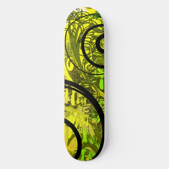Swirlie Green Orb Skateboard (Vorderseite)