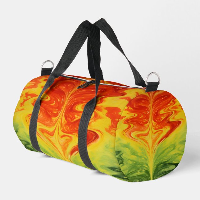 Swirling Abstract Fire Gear Weekender Duffle Bag (Linke Seite)