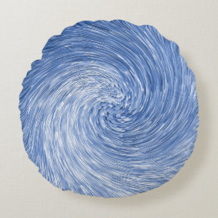 Swirling Blue....... Rundes Kissen