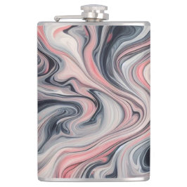 Swirling Shades of Pink, Grey, and White Flachmann