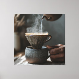 Swirling Steam Handheld Pour Leinwanddruck