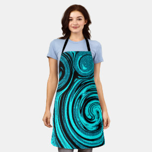 Swirren in Blau Schürze