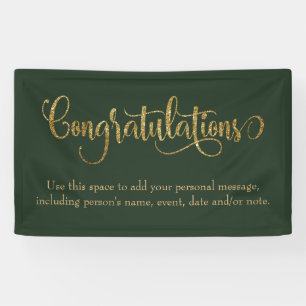 Swirting Gold Glitzer Glückwunsch Evergreen Banner
