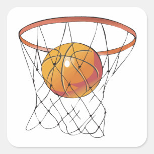 Swish Quadratischer Aufkleber