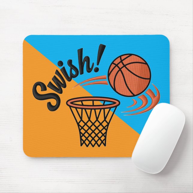 Swish Slam Dunk: Vintager Basketballstil Mousepad (Mit Mouse)