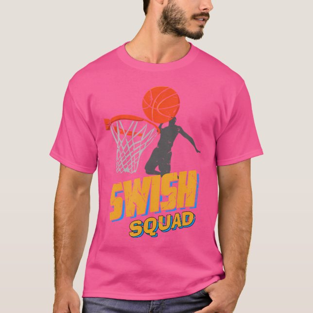 Swish Squad Kids Basketball Player T-Shirt (Vorderseite)