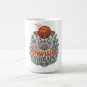 Swish-Therapie Florales Basketball Kaffeetasse