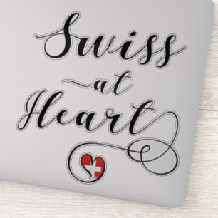 Swiss At Heart, Schweiz Aufkleber