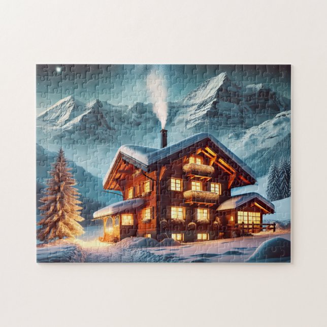 Swiss Chalet Starry Alps Cabin (Horizontal)