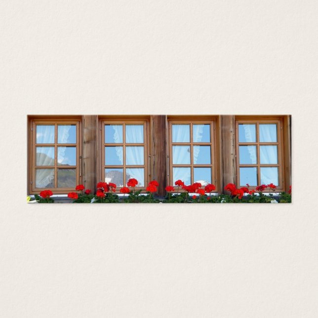 Swiss Chalet Window Foto Lesezeichen Set (Vorderseite)