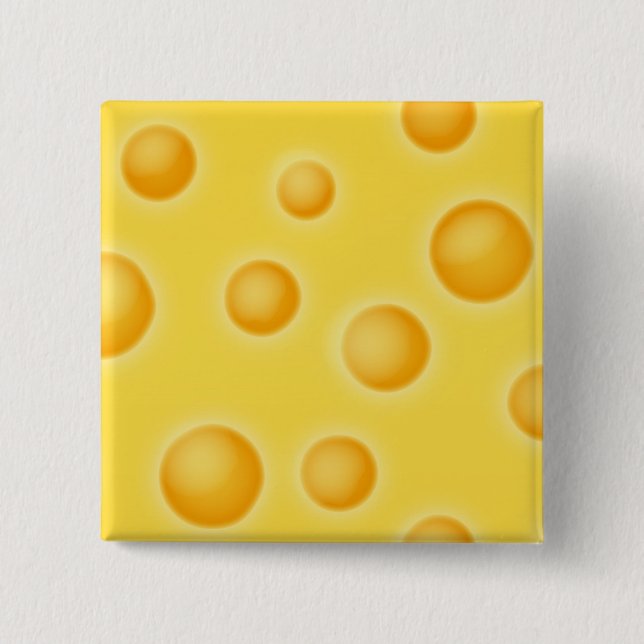 Swiss Cheese Vector Design für Käseliebhaber Button (Vorderseite)