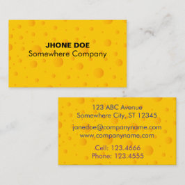 Swiss Cheezy Texture Pattern Business Card Visitenkarte