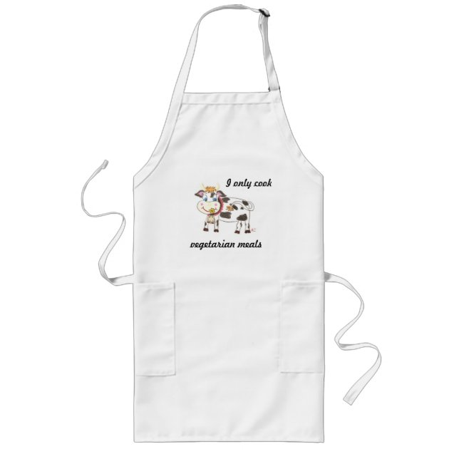 Swiss cow vegetarian cook apron lange schürze (Vorne)