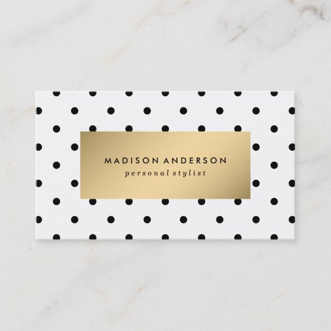 Swiss Dots in Gold | Visitenkarten Visitenkarte (Vorderseite)