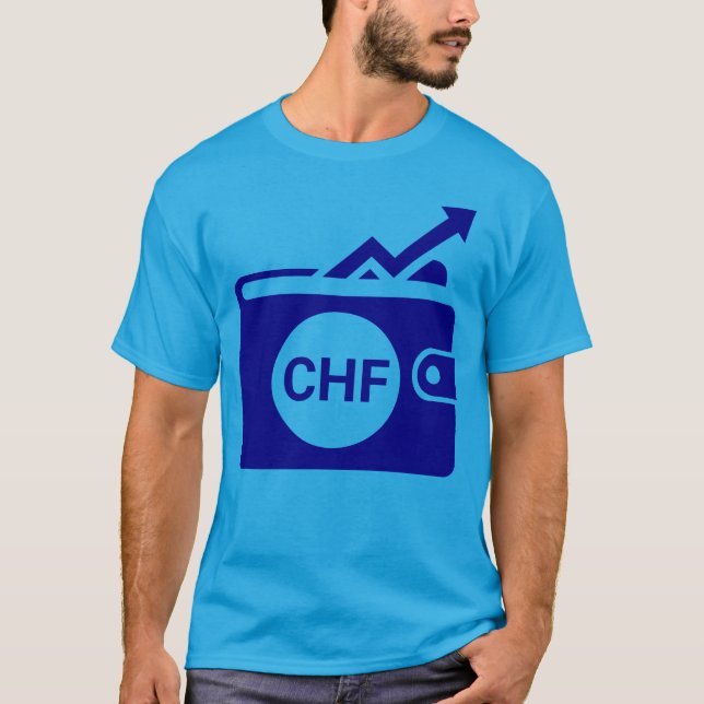 Swiss Franc CHF currency wallet icon T-Shirt (Vorderseite)