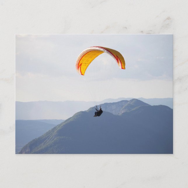 Swiss Paragliding Orange Flyer Fun Fab Epic Postkarte (Vorderseite)