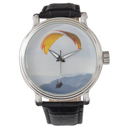 Swiss Paragliding Orange Flying Armbanduhr