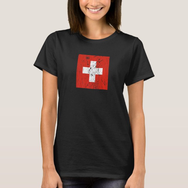 Swiss Switzerland Flag Pride Swiss Flag T-Shirt (Vorderseite)