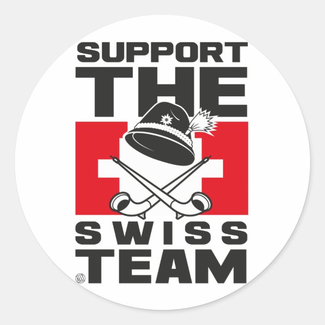 SWISS TEAM RUNDER AUFKLEBER (Vorderseite)