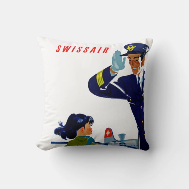 Swissair Little Girl Kissen (Vorderseite)