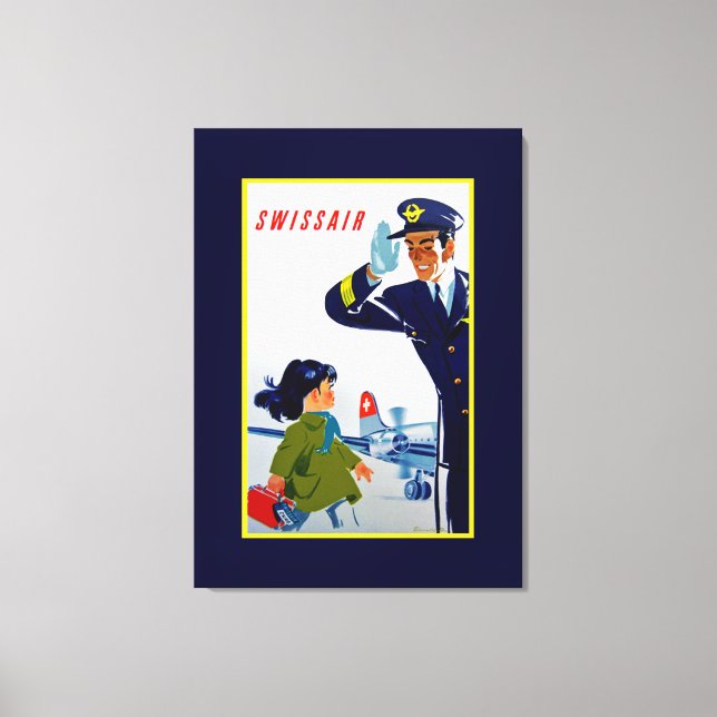 Swissair Little Girl Leinwanddruck (Vorderseite)