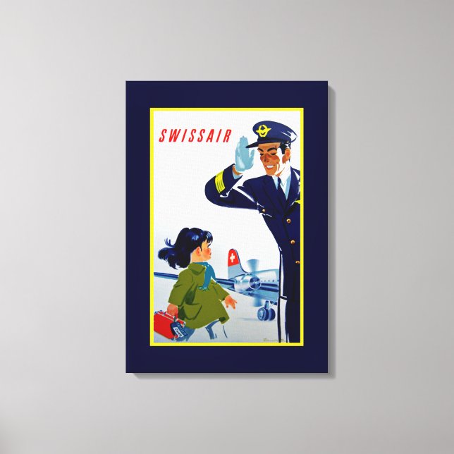 Swissair Little Girl - M Leinwanddruck (Vorderseite)