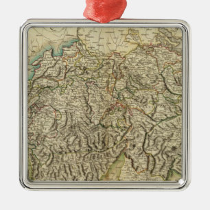 Swisserland - die Schweiz-Atlas-Karte Ornament Aus Metall