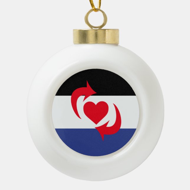 Switch-Pride-Markierung Keramik Kugel-Ornament (Vorderseite)