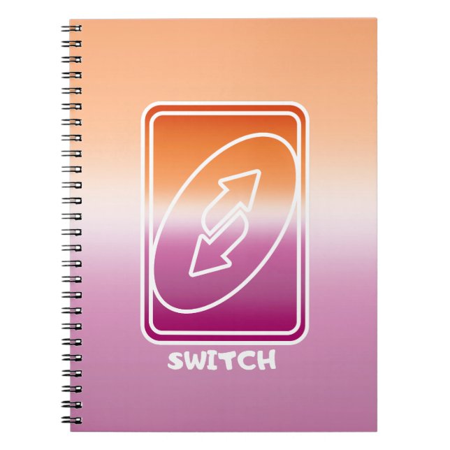 Switch Style Lesbian Flag Notebook Notizblock (Vorderseite)