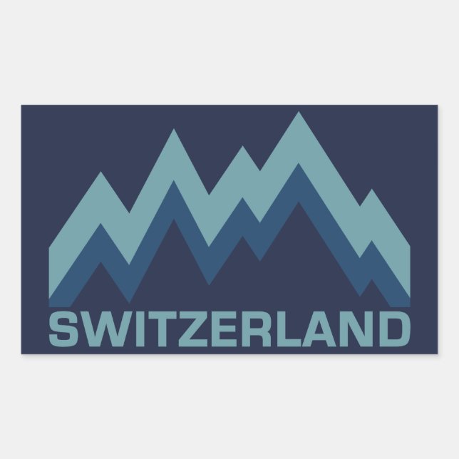 SWITZERLAND-Aufkleber Rechteckiger Aufkleber (Vorderseite)