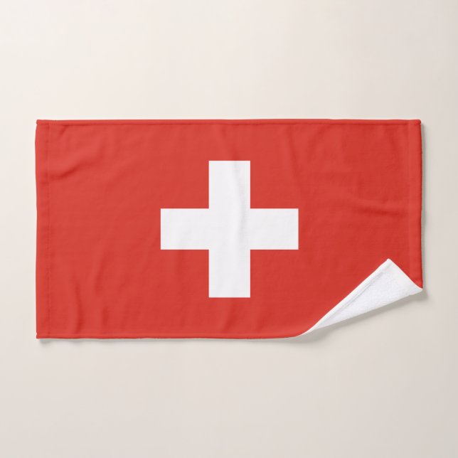 Switzerland Flag Badhandtuch Set (Handtuch)