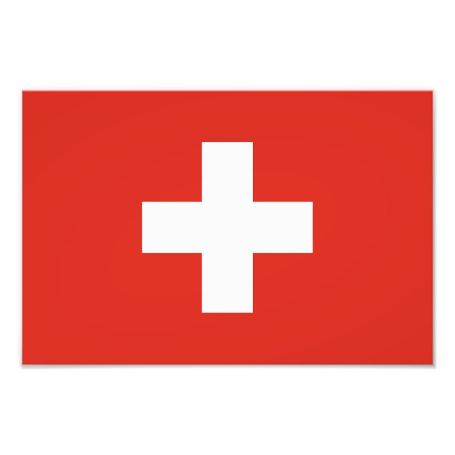 Switzerland Flag Fotodruck (Vorne)