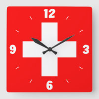 Switzerland Flag Inscription White Cross Numbers