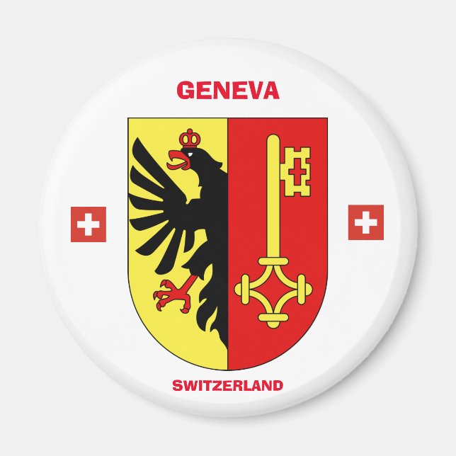 Switzerland Geneva Coat of Arms Magnet (Vorne)